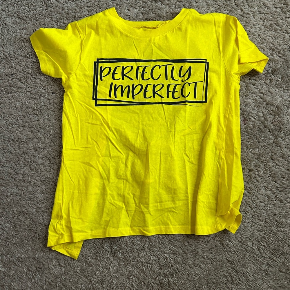 Neon lemon yellow open back shirt